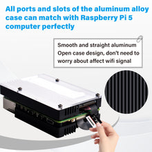 Armor Case with M.2 M-key PCIe3.0 x1 adapter for Raspberry Pi 5, Supports M.2 NVMe SSDs 2230,2242,2260,2280