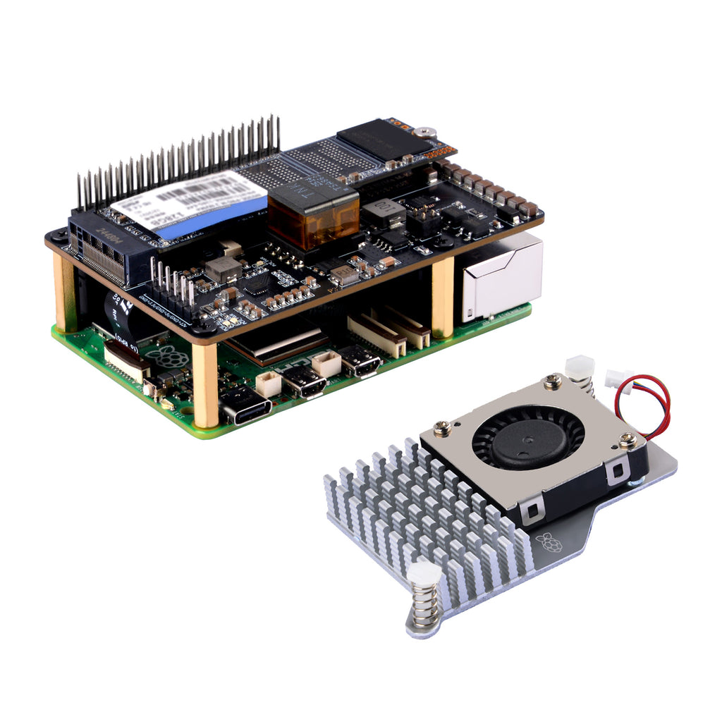 52Pi P33 M.2 NVMe 2280 PoE+ HAT Extension Board with Official