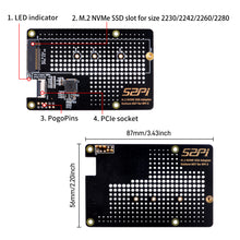 52Pi N07 M.2 2280 PCIe to NVMe SSD PCIe Peripheral Bottom Board With Metal Case for Raspberry Pi 5