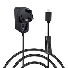 52Pi 5V 3A UK Plug Power Supply Adapter with Switch-on/off Cable