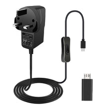 52Pi 5V 3A UK Plug Power Supply Adapter with Switch-on/off Cable