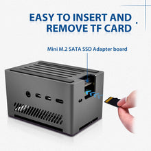 52Pi Raspberry Pi 4 Model B Aluminum Brick Case Black Enlosure Shell with Low-Profile Ice Tower Cooling Fan & M.2 Sata SSD for RPI 4B
