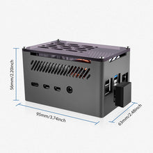 52Pi Raspberry Pi 4 Model B Aluminum Brick Case Black Enlosure Shell with Low-Profile Ice Tower Cooling Fan & M.2 Sata SSD for RPI 4B
