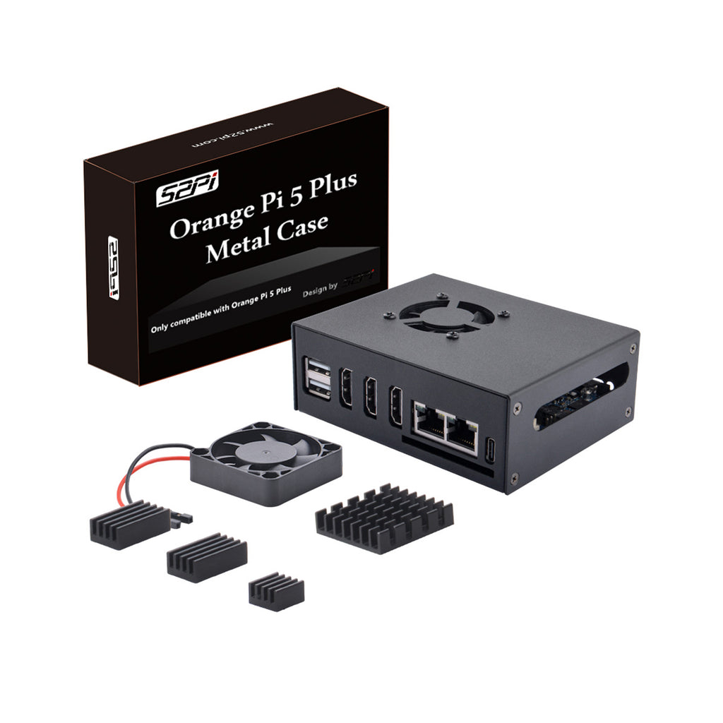 52Pi Orange Pi 5 Plus Metal Protective Case Enlosure Shell with