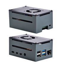 52Pi Aluminum Black Case with Ultra Thin Ice Tower Cooler Cooling Fan for Raspberry Pi 4 Model B