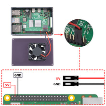 52Pi Raspberry Pi 4 Model B Aluminum Case Black Metal Enlosure Shell with Quiet Cooling Fan for RPI 4B Compatible PoE Hat