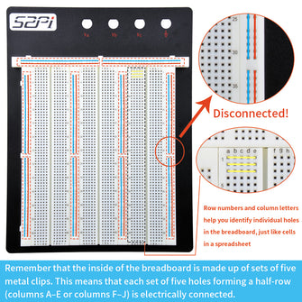 2390 Hole Breadboard Experiment Kit Development board DIY Electronic Project for Arduino Raspberry Pi ESP32