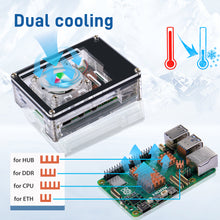 52Pi Acrylic Case 9 Layers Transparent Enlosure With Cooling Fan Heatsink for Raspberry Pi 5