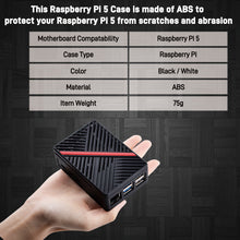 52Pi ABS Case Enlosure Black White With Armor Lite V5 Cooling Fan for Raspberry Pi 5