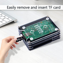 52Pi Acrylic Case Enlosure Black and White With Cooling Fan Heatsink for Raspberry Pi 5