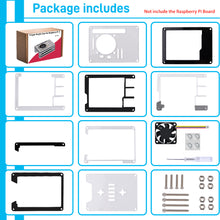 52Pi Acrylic Case Enlosure Black and White With Cooling Fan Heatsink for Raspberry Pi 5