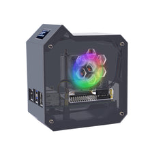 52Pi ABS Mini Tower Kit Black Enlosure Case for Raspberry Pi 5 with Ice Tower Cooler OLED