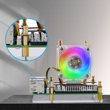 52Pi ICE-Tower CPU Cooler RGB LED Light Cooling Fan for Raspberry Pi 5