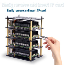52Pi 4 Layers Acrylic Case Transparent /Brown with Armor Lite V5 heatsink for Raspberry Pi 5
