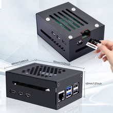 52Pi Raspberry Pi 5 Metal Case Compatible with N04 N05 M.2 NVMe to PCLe Adapter X1000 PCLe Peripheral Boards