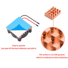 52Pi 1 Set of Copper Heat Sink Fan and 4 pcs Heatsinks Cooling Kit for Orange Pi 5 Plus