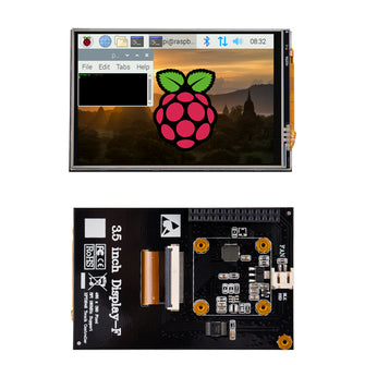 3.5 Inch 480*320 Resistive Touch Screen TFT Display Monitor with ABS Case Cooling Fan Heatsinks for Raspberry Pi 4 B