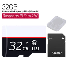 Raspberry Pi Zero 2 W Starter Kit, with RPi Zero 2 W Aluminum Case, 32GB Card Preloaded OS, QC3.0 Power Supply, 20Pin Header, Micro USB to OTG Adapter, HDMI Cable, Heatsink, Switch Cable
