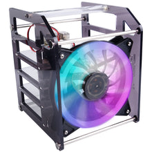 52Pi Rack Tower Acrylic Cluster Case (4 Layer) LED RGB Light Large Cooling Fan for Raspberry Pi / Jetson Nano