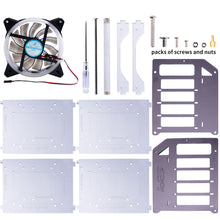 52Pi Rack Tower Acrylic Cluster Case (4 Layer) LED RGB Light Large Cooling Fan for Raspberry Pi / Jetson Nano