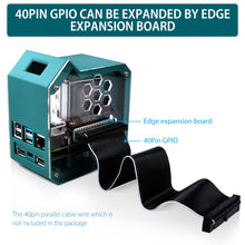52Pi ABS Mini Tower RGB Cooling Fan With 0.96 OLED Screen UPS Case Kit for Raspberry Pi 4B