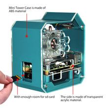 52Pi ABS Mini Tower RGB Cooling Fan With 0.96 OLED Screen UPS Case Kit for Raspberry Pi 4B