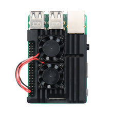 52Pi Armor Case Aluminum Alloy Metal Heatsink with Dual Fan for Raspberry Pi 4B/3B/3B+