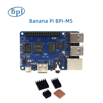 Banana PI BPI-M5 Amlogic S905X3 Quad Core ARM Mali G31 4GB LPDDR4 RAM 16GB eMMC Flash Support Linux Ubuntu Debian Single Board