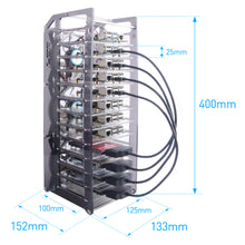 Rack Tower Acrylic Cluster Case for Raspberry Pi (12 Layer) LED RGB Light Large Cooling Fan For Raspberry Pi / Jetson Nano