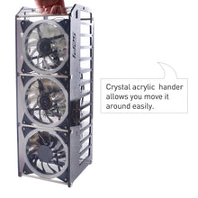 52Pi Rack Tower Acrylic Cluster Case for Raspberry Pi (12 Layer) LED RGB Light Large Cooling Fan For Raspberry Pi / Jetson Nano
