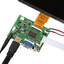 7 Inch LCD 1024*600 Monitor Display Screen Kit with Amplifier and 2 Pcs Speakers for Raspberry Pi 4 B Platform/ PC