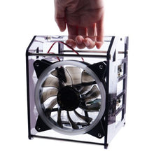 52Pi Rack Tower Acrylic Cluster Case (4 Layer) LED RGB Light Large Cooling Fan for Raspberry Pi / Jetson Nano