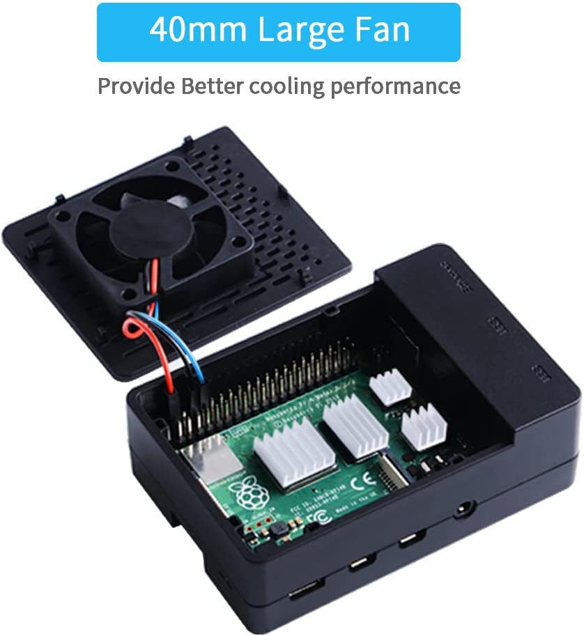 Raspberry Pi® RB-Case-Fan Ventilateur actif Convient pour (kits de