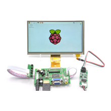 52Pi 7 Inch 1024*600 TFT LCD Resistive Display Monitor Touch Screen with Driver Board HDMI VGA 2AV