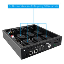 DeskPi Super6C Raspberry Pi CM5/CM4 Cluster Mini-ITX board Kit 6 RPI CM4 supported ITX Case Kit