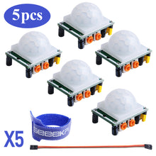 5-Pack Adjust IR Pyroelectric Infrared PIR Motion Sensor Detector Module for Arduino for Raspberry Pi