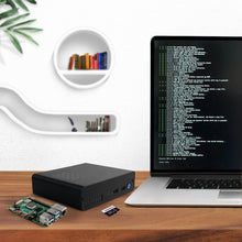 DeskPi Pro V2.0 Aluminum Case for Raspberry Pi 4-with ICE Tower Cooler/2.5 inch HDD-SDD Support/ Power Supply/Two Full-Sized HDMI/Power Button/ IR Support