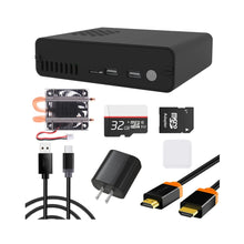 DeskPi Pro Set-top Box Kit for Raspberry Pi 4, with Power Button/Heatsink with PWM Fan, 32GB Card, 4K HDMI Cable