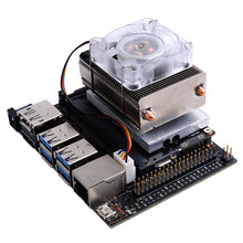 52Pi ICE Tower Cooling Fan for NVIDIA Jetson Nano, Horizontal Radiator with Colorful LED Low-Profile Cooler