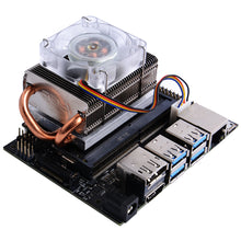 52Pi ICE Tower Cooling Fan for NVIDIA Jetson Nano, Horizontal Radiator with Colorful LED Low-Profile Cooler