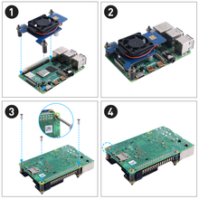Raspberry Pi 4 PoE HAT Support IEEE 802.3af or 802.3at PoE Standard,with Raspberry Pi Cooling Fan 30x30x7mm for Raspberry Pi 4 Model B / 3B+ 3B Plus