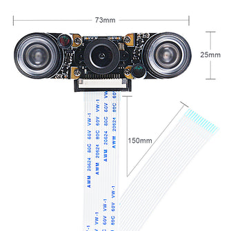 Raspberry Pi Mini Camera Night Vision 5MP OV5647 Camera Adjustable-focus with FFC cables for Raspberry Pi 4B/3B+/ Zero/3B/2B
