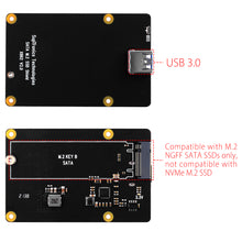 52Pi X862 V2.0 M.2 NGFF SATA SSD Storage Expansion Board with USB 3.1 Connection Support Key-B 2280 SSD for Raspberry Pi 4