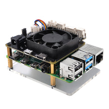 52Pi X735 V3.0 with Safe Shutdown & PMW Cooling Fan Expansion Board, Acrylic Plate for Raspberry Pi 4 Model B