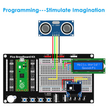 52Pi Raspberry Pi Pico Micro Python Programing Kit with Raspberry Pi Pico, Breadboard, I2C 1602 LCD Display Module for Raspberry Pi Beginners & Software Engineer