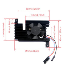52Pi CNC Extreme Heatsink with Adjustable Speed Quiet PWM Fan For Raspberry Pi 4