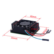 52Pi Aluminum Alloy Heatsink with PWM Fan for Raspberry Pi Compute Module 4, Passive Cooling Radiator with Speed Control Fan for Raspberry Pi CM4 Motherboard