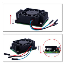 52Pi Aluminum Alloy Heatsink with PWM Fan for Raspberry Pi Compute Module 4, Passive Cooling Radiator with Speed Control Fan for Raspberry Pi CM4 Motherboard