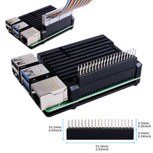 Aluminum Alloy CNC Armor Case 40 Pin Header Gray/Black Passive Cooling Metal Enclosure for Raspberry Pi 4B