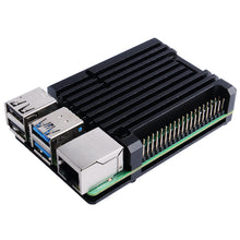 Aluminum Alloy CNC Armor Case 40 Pin Header Gray/Black Passive Cooling Metal Enclosure for Raspberry Pi 4B